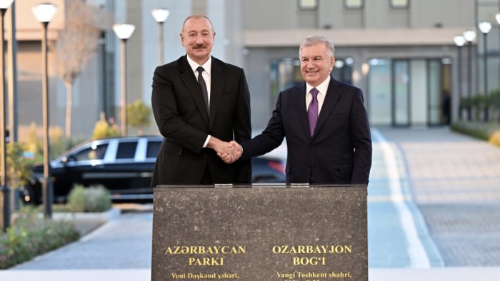 Prezidentlər “Azərbaycan” parkının təməlini qoydu (FOTO)